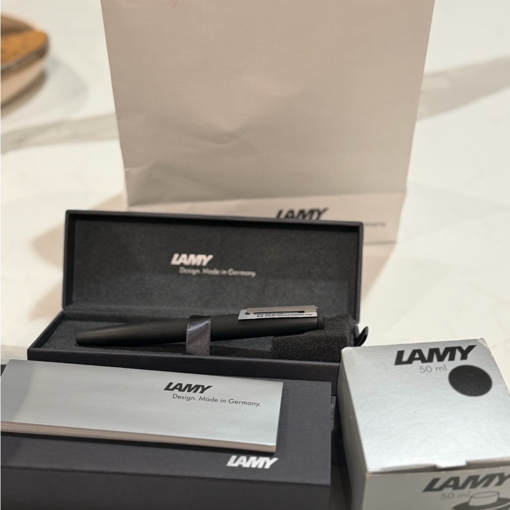 Lamy Aion Black Fountain Pen with Ink